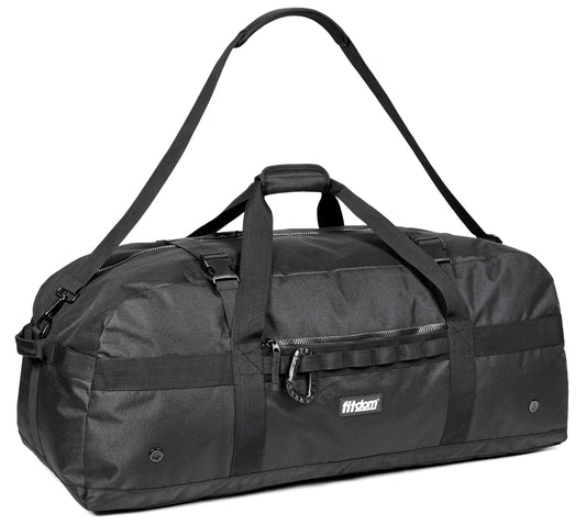 Fitdom 132L 36" Heavy Duty Extra Large Sports Gym Equipment Travel Duffel Bag W/Adjustable Shoulder & Compression Straps. Perfect for Soccer Baseball Basketball Hockey Football Team Coaches & More