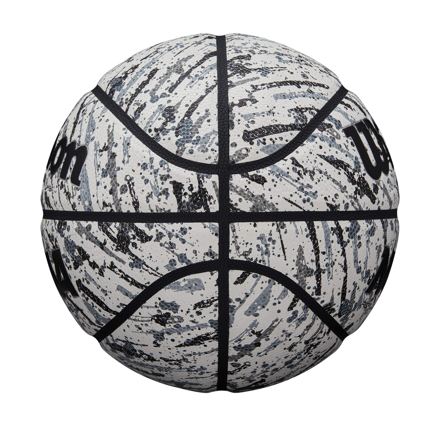 Wilson NCAA Replica Splatter Basketball - Size 7 - 29.5", Black/White