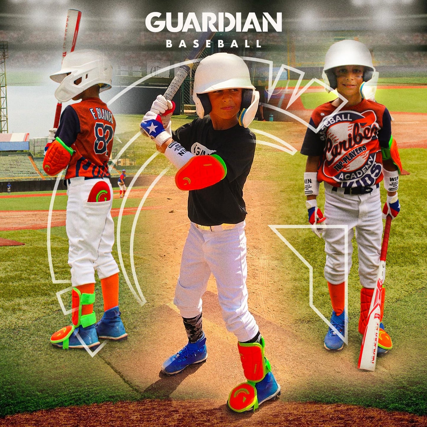 Guardian Baseball Leg Guard Youth and Adult | Right & Left Handed Hitters | Baseball Shin Guards Batting | Ankle Guard | Adjustable | Lightweight Flexible - Adult, Neon Coral