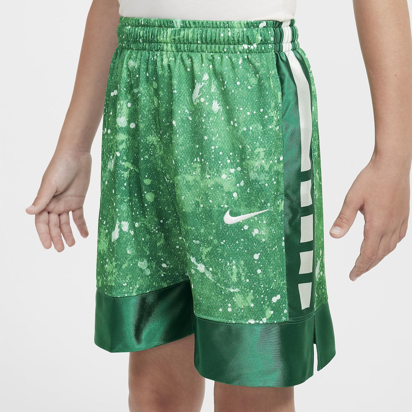 Nike Elite 23 Big Kids' (Boys') Dri-FIT Basketball Shorts (Malachite/White, FZ5260-365) Size Medium