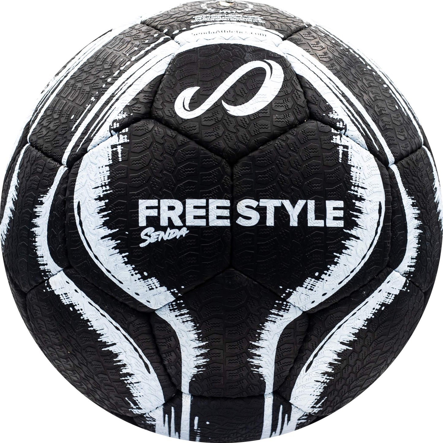 SENDA Street Freestyle, Trick, and Skills Soccer Ball with Rubber Outer Cover, Fair Trade Certified, Black/White, Size 4 (Ages 13 & Up)