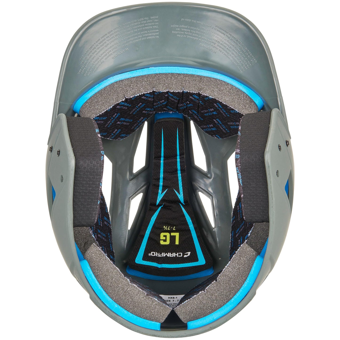 HX Gamer Baseball Batting Helmet, Medium, Light Grey