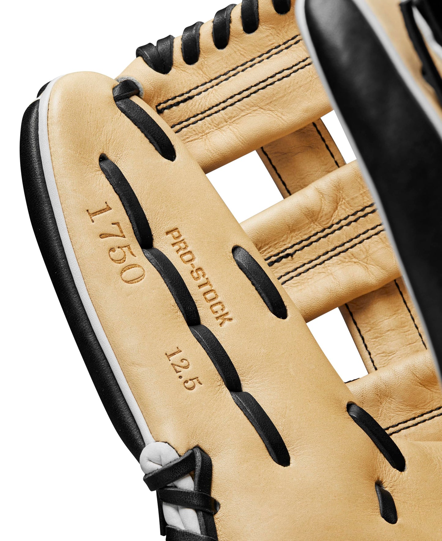 Wilson 2024 A2000 1750 12.5” Outfield Baseball Glove - Right Hand Throw, Black/Blonde/Red