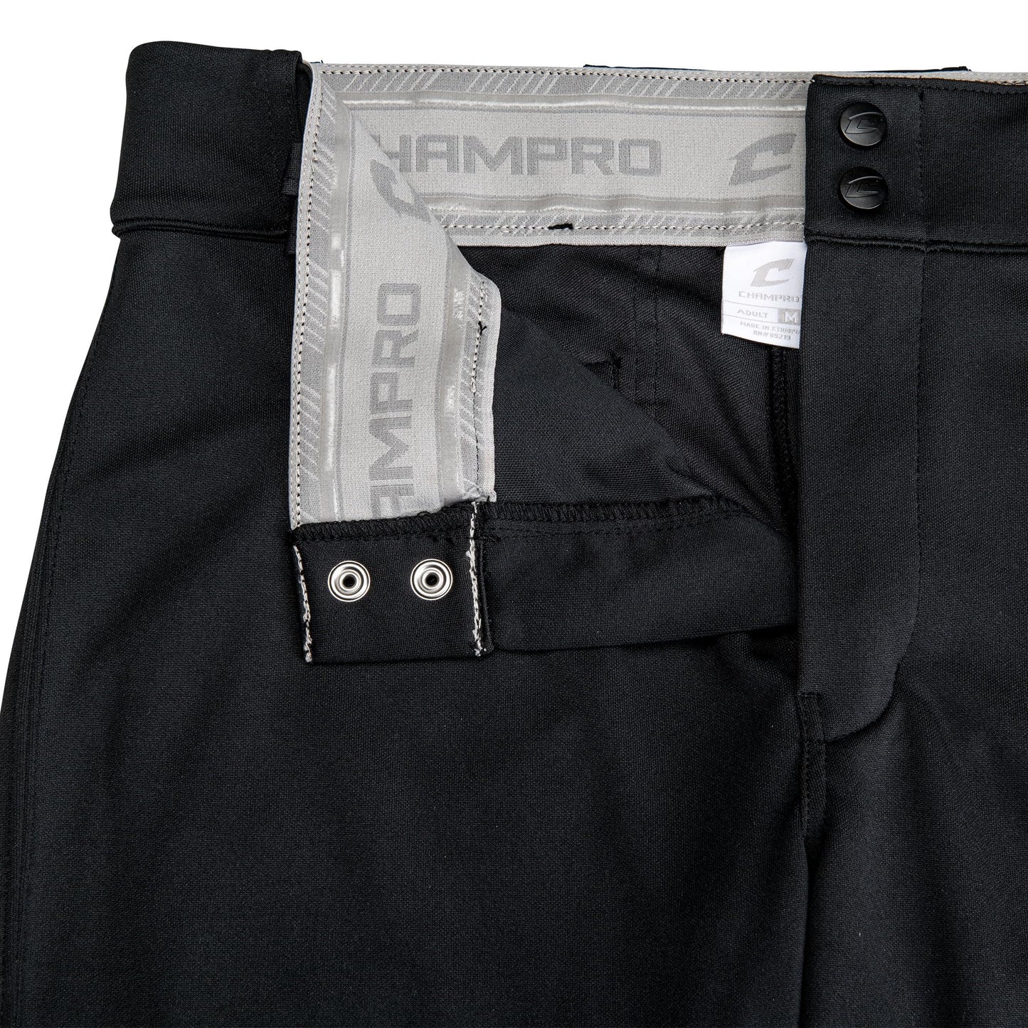 CHAMPRO Standard Triple Crown 2.0 Open Bottom Baseball Pants, Black