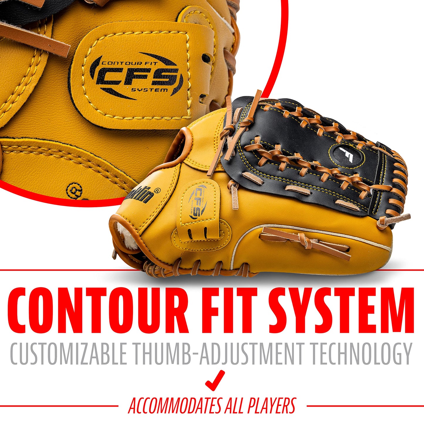 Franklin Sports Baseball and Softball Glove - Fieldmaster Adult + Youth Baseball Gloves - Men's + Women's Infield + Outfield Mitt - Right Hand Throw - 12"