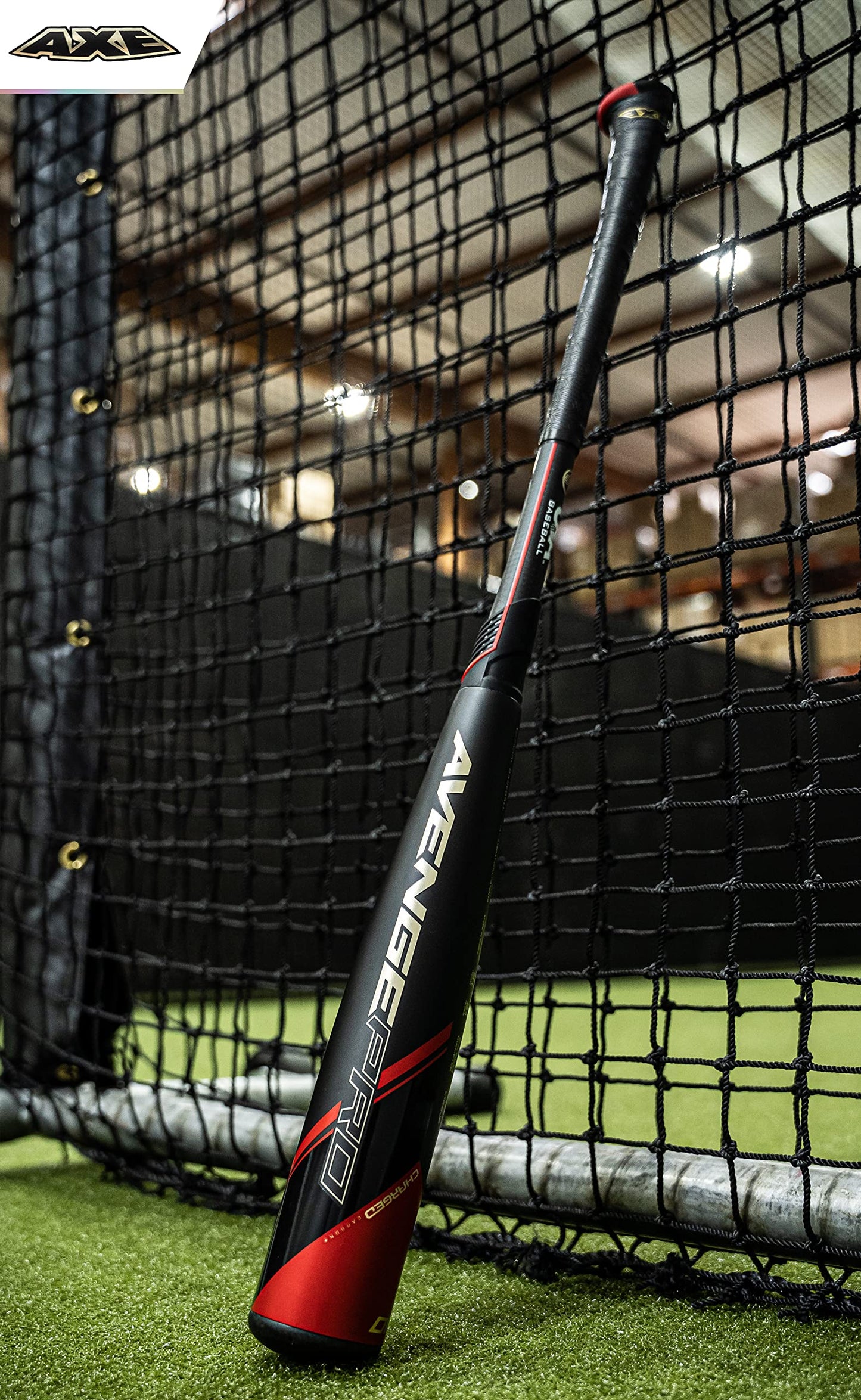 Axe Bat Avenge Pro USA 2-5/8" 2-Piece Composite Youth Baseball Bat Drop -10 Black/Red/Gold, 30"/20oz