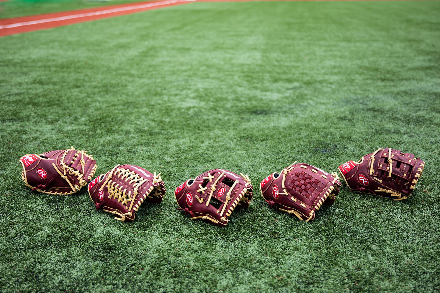 Rawlings | SANDLOT Baseball Glove | Left Hand Throw | 11.75" - Modified Trap-Eze Web, 11.75 inch - Trapeze Web - Burgundy