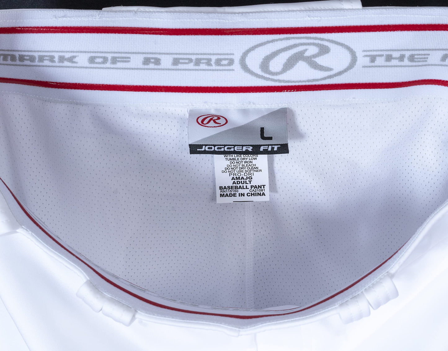 Rawlings Men's Standard PRO 150 Series Baseball Pants | Jogger Fit | Adult Sizes | Solid | Multiple Colors, White, Small