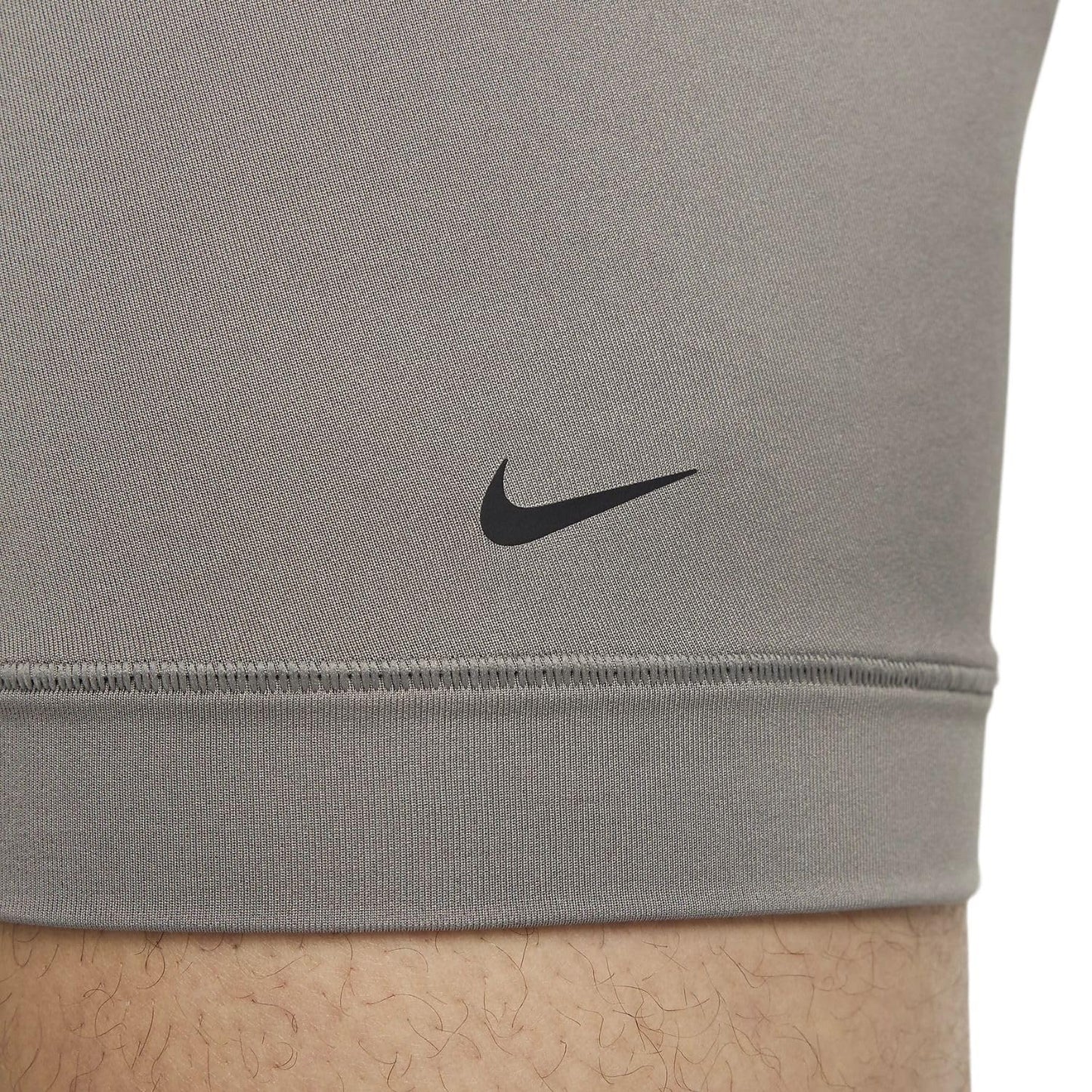Nike Men's Dri-Fit Essential Micro Boxer Brief, 3pk, Dark Stucco/Court Blue/Dk Team Red, L