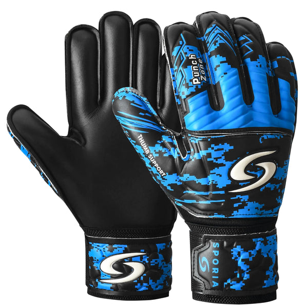 SPORIA Goalie Gloves Adult Youth Goalkeeper Gloves with Removable 5 Finger Saver Breathable Soccer Goalie Gloves with Strong Wrist Support 4MM Latex Youth Goalie Gloves