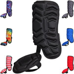 Exxact Sports Batters Baseball Leg Guard with Adjustable Straps Shin Guard Baseball - (Black Adult - Right Handed Hitter)