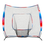 ChamGoal 7X7ft Gradient Baseball&Softball Net for Hitting and PitchingPortable Baseball Practice Net for Batting with Carry Bag and Metal Frame for All Skill Levels and Kids (Baseball net-Gradient)