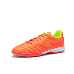 KELME Kid Indoor Turf Soccer Shoe Girl Soccer Cleats Arch Support Women Performance Futsal Sneaker Orange US 4