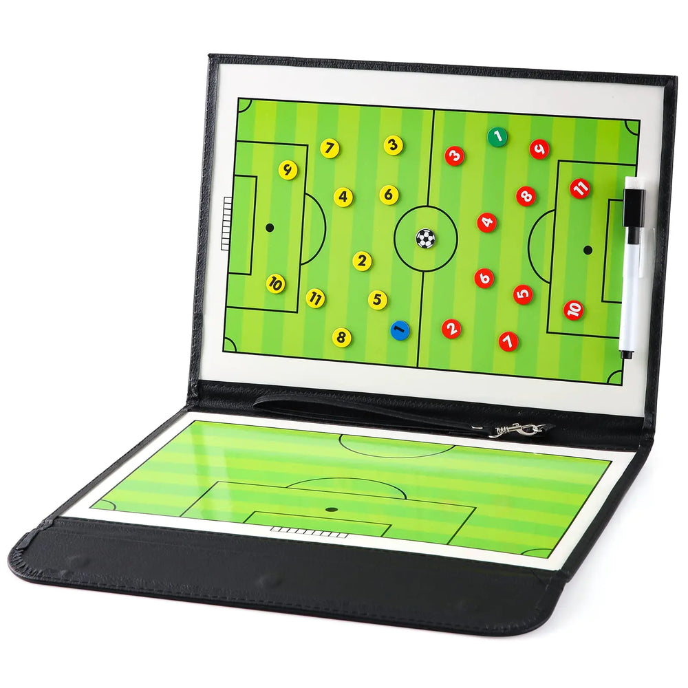 MASKEOBAP Soccer Coaching Board Soccer Coaches Clipboard Tactical Magnetic Board Portable Football Coaching Board Kit with Dry Erase Marker Pen and Zipper Bag