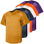 Blank Football Jersey90s Hip Hop Sports Mesh Practice Plain Football Shirt(Gold Large)