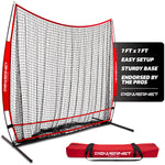 PowerNet 7x7 Full Mouth Baseball Net Portable Softball Baseball Hitting Trainer Larger Mouth Batting Net Durable Hitting Net Bigger Target Net