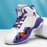 Korean Style Kids Basketball Shoes - Breathable Black/White