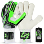 Levelty Adult Goalie Goalkeeper Gloves with Finger Protection Men Breathable Soccer Gloves Giga Palm Football Training and Match Gloves (Florosent - 8)