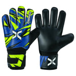 StrikoreX Goalie Gloves for Kids & Youth with pk Palm Strong Grip Children & Boys Soccer Football Gloves (Black 8)
