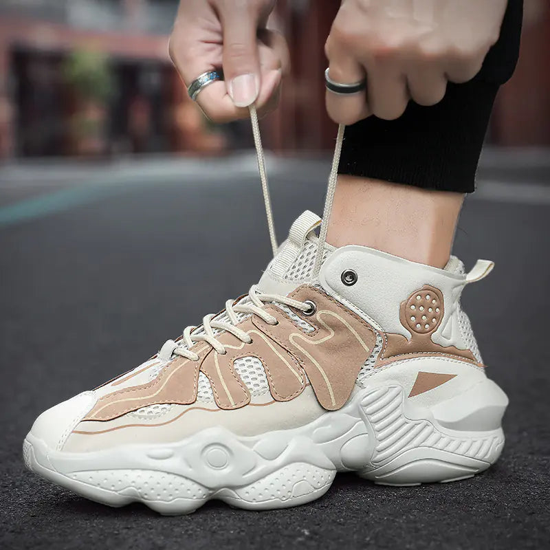 High-Top Basketball Shoes with Shock Absorption (Men's)