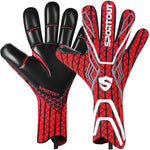 Sportout Goalie Gloves Goalkeeper Gloves Breathable Soccer Goalie Gloves 4mm Latex Negative Cut Adult and Youth