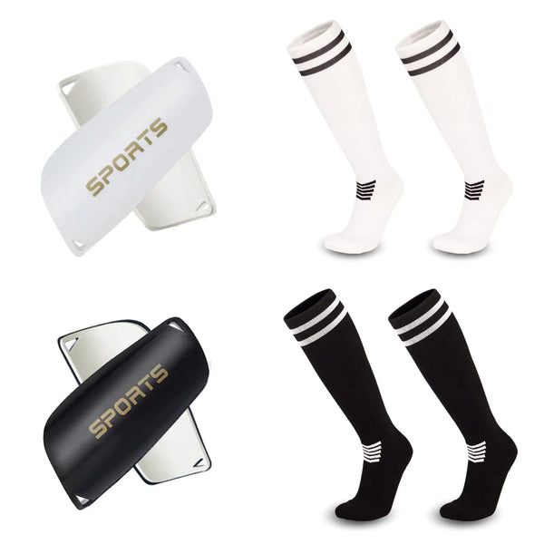 Soccer Shin Guards Youth Shin Guards with Soccer Socks for Girls and Boys Kids Calf Protection Gear 2 Pair (Medium)