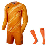 KELME Soccer Goalkeeper Jersey Pro Set Uniform - Padded Goalkeeper Shirt Shorts Socks - Mens Goalie Jersey Adults Kids (Orange X-Large)