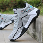 High Top Breathable Basketball Shoes - Flying Woven
