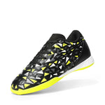 DREAM PAIRS Boys Girls Indoor Sneakers Lace Up Sport Athletic Casual IC Youth Futsal Football Soccer Shoes for Little/Big KidSize 2 Little KidBlack/NEON/GreenSDSO2412K