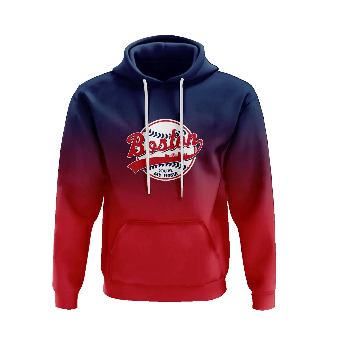 Baseball Gradient Hoodies Pullover YOURE MY HOME Hooded Sweatshirts Apparel for Baseball Fans Gift Men 2XL