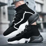 Men's High-Top Basketball Shoes - Breathable Fashion Sneakers