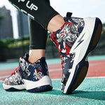 Autumn Graffiti High-Top Basketball Shoes for Men