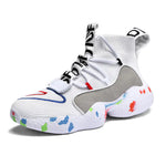 Men's High-Top Basketball Shoes - Breathable Fashion Sneakers
