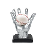 Baseball Holder Creative Hand-Shape Design Baseball Display Stand with ABS Tee & Base Baseball Display Case for Official Size Baseball or Memorabilia Displays Ornament
