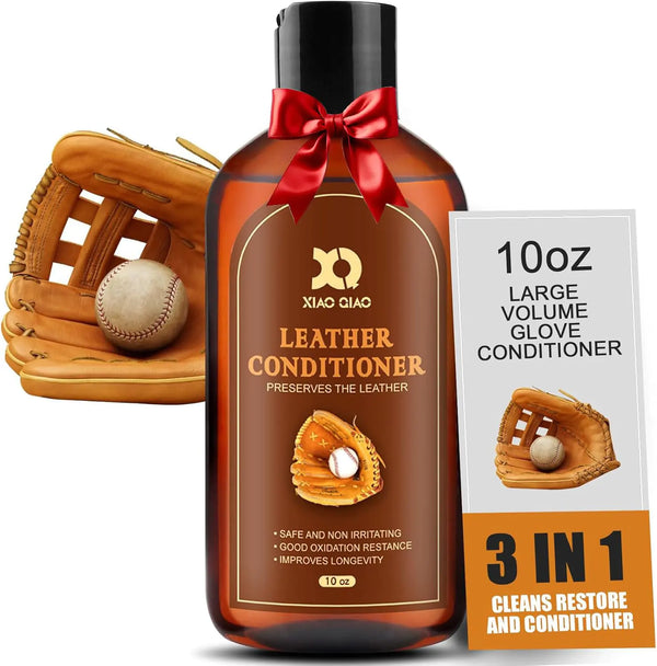 XQ XIAO QIAO Baseball Glove Conditioner - 10oz Baseball Glove Oil - Baseball Glove Oil Break in Kit - Baseball Glove Conditioner Kit - Leather Conditioner for Protect & Restore Leather Goods