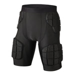 surlim 5-Pad Football Compression Girdle/Shorts Football Padded Shorts Football Girdle Hip and Thigh Protector (Black Medium)