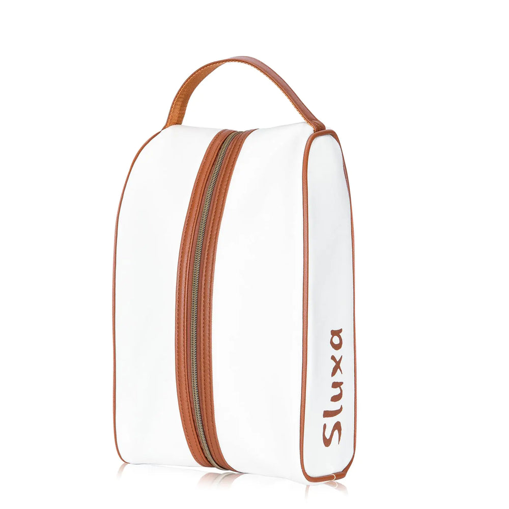 Sluxa Leather golf shoe bag Luxy soccer shoe bag for women men Brown shoe pouch golf accessories.Golf gifts for men.…