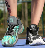 Men's High-Top Basketball Shoes - Breathable & Durable