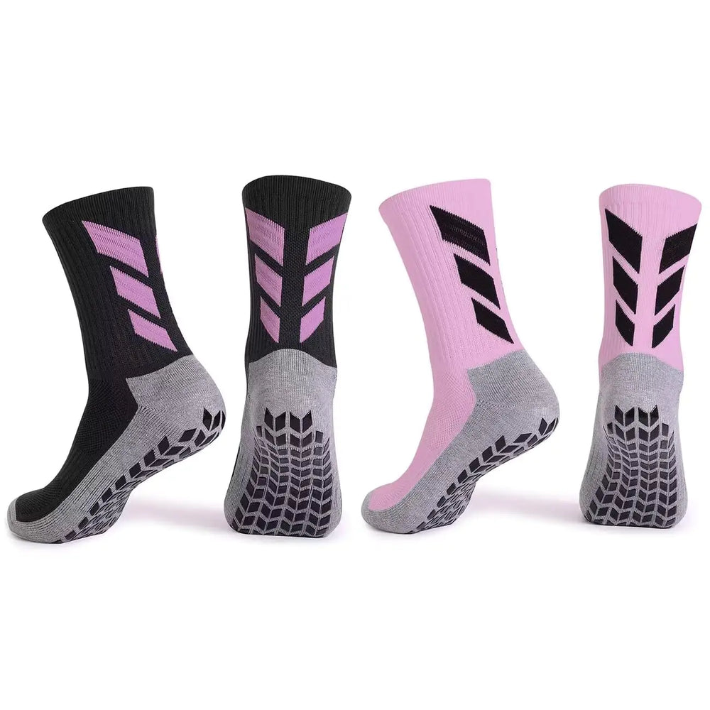 MENDENG Mens Running Socks Grip Soccer Socks Non Slip Soccer Socks Youth with Grippers Anti Slip Running Football Basketball Socks Training Equipment