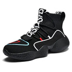 Men's High-Top Basketball Shoes - Breathable Fashion Sneakers
