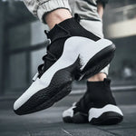 Men's High-Top Basketball Shoes - Breathable Fashion Sneakers