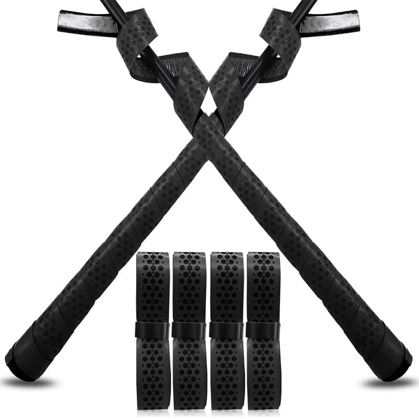 VEASAERS Bat Grip Tape Baseball Softball 2/4 Pack 40 inch 1.75mm Precut and Full Adhesive Back Pro Feel Soft Comfortable Tapes for Old Bats Handles (4 Pcs-Black Dot)