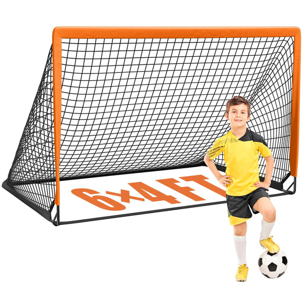 KTRIO 6x4 ft Soccer Goal for Backyard Portable Soccer Net Large Foldable Soccer Goals with Carry Bag for Kids Youth Teens Sports