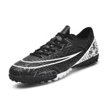 Biayvisas Indoor Soccer Cleats Turf Soccer Shoes Men Women TF Football Boots Adult Wide Training Shoes Youth (Black DTF_38)