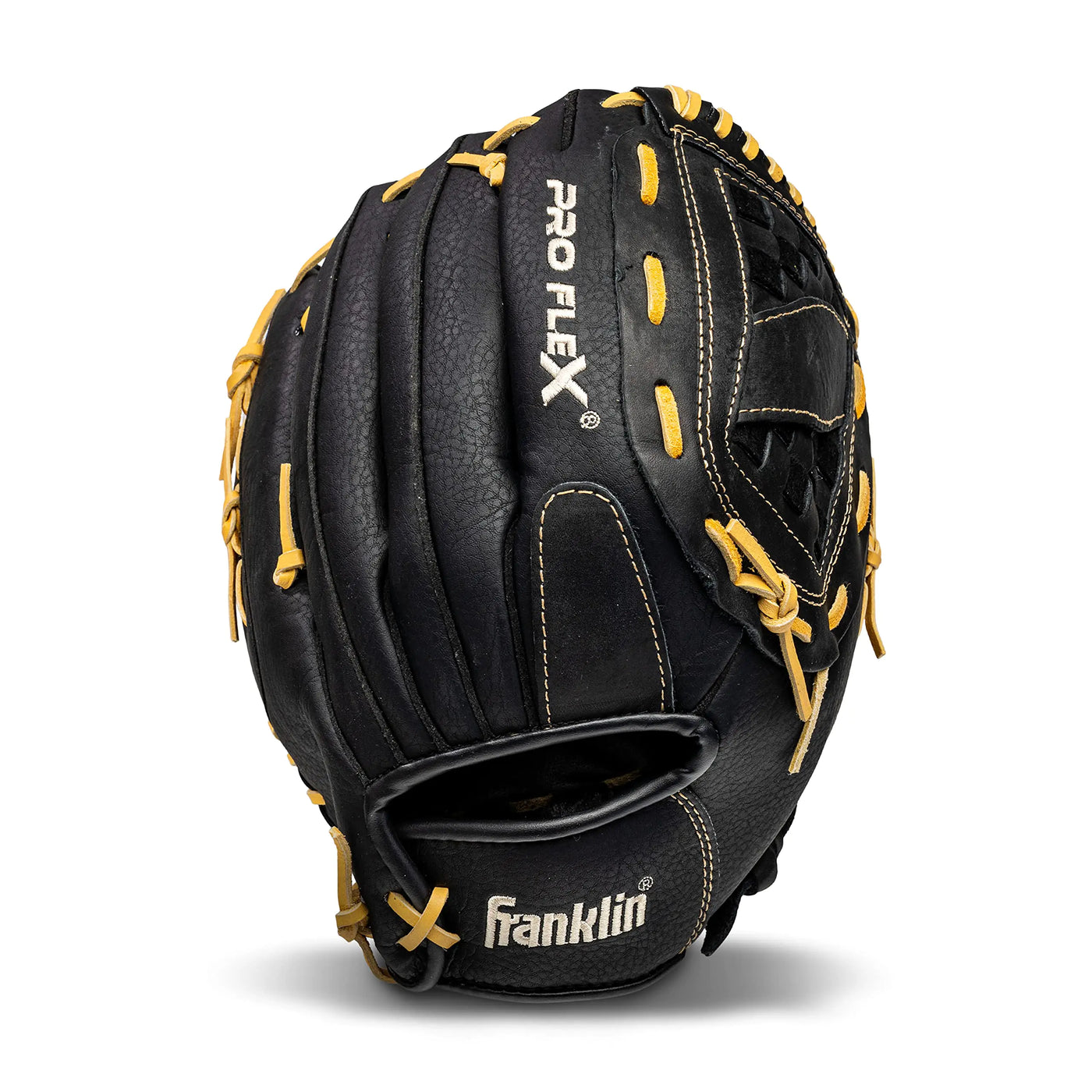 Franklin Sports unisex adult 12.5-Inch Franklin Sports Baseball Glove ProFlex Baseball Softball Glove Baseball Fastpitch Soft Black/Camel 12 1 2-Inch US