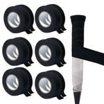KOMPMP 12PCS Lacrosse Tape Hockey Tape - Adhesive Cotton Lacrosse Stick Tape Sweat-Absorbent Wear Resistant Hockey Stick Tape Non-slip Lacrosse Tape for Lacrosse Baseball Softball Bats (Black)