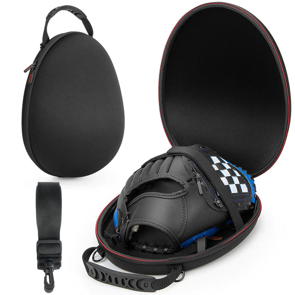 Baseball Glove Case Baseball Glove Bag for 9.5-12 Inch Toddler Gloves Adult Softball Glove Protector Case Hardshell Baseball Glove Holder Glove Storage Carrier Box with Adjustable Shoulder Strap