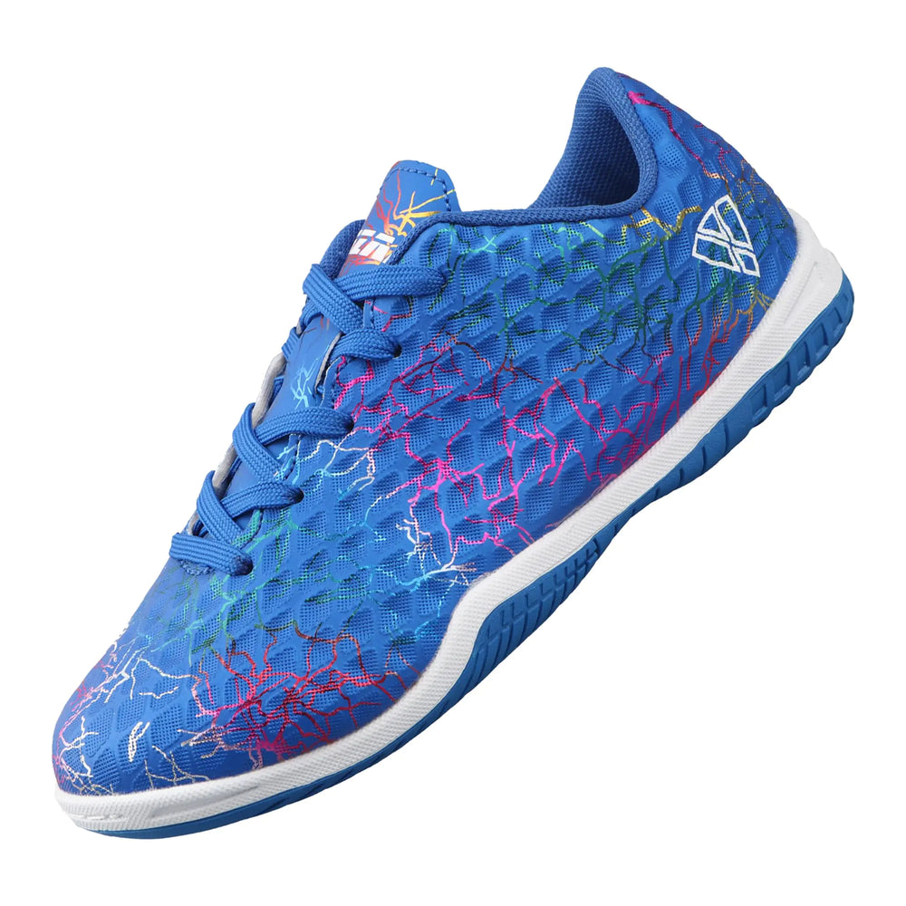 Vizari Zodiac Junior Indoor Soccer Shoes | Synthetic Indoor Football Shoes with Rubber Sole | Durable and Machine Washable for Youth | Ideal for Indoor Soccer and Futsal Blue