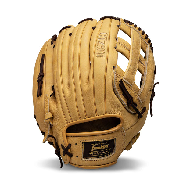Franklin Sports CTZ5000 Baseball Fielding Glove - Adult and Youth Baseball Glove - Mens + Womens Cowhide Leather Mitt - 12.5" H-Web for All Positions - Camel