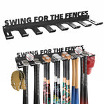 Baseball Bat Storage Rack Hanger Hanging Storage Organizer Display Wall Mount Holds 14 Bats Metal Heavy Duty Sports Home Equipment Organizer Hooks Hardware Included Swing for the Fences